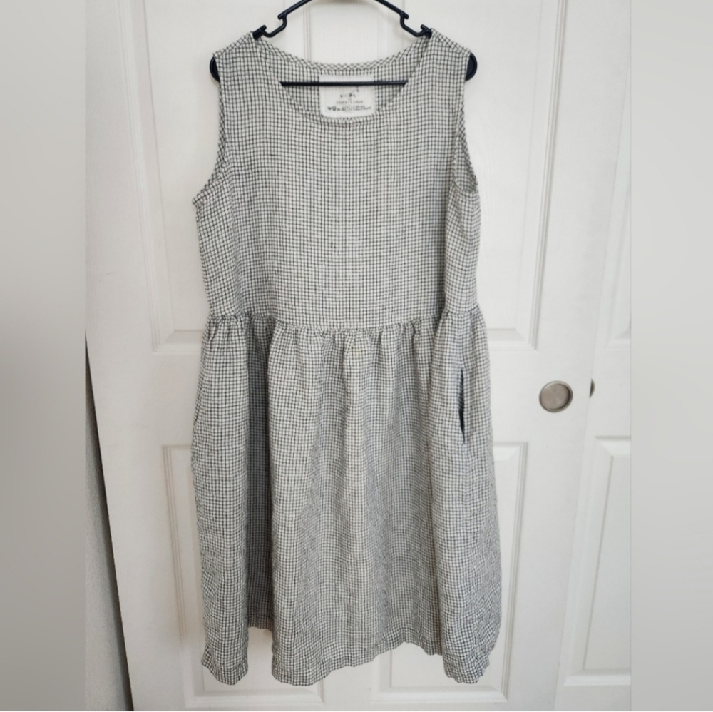 Not Perfect Linen Smock Dress Large